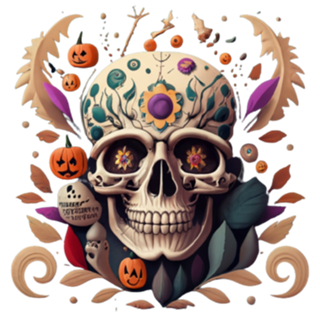 Caveira de Halloween