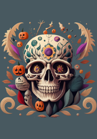 Caveira de Halloween