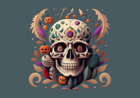 Caveira de Halloween