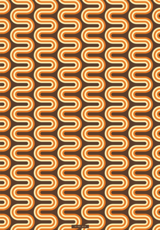 Zigzag geométrico ondas listradas - laranja