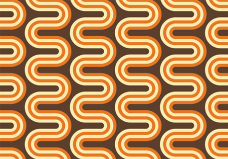 Zigzag geométrico ondas listradas - laranja