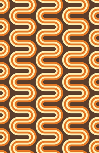 Zigzag geométrico ondas listradas - laranja