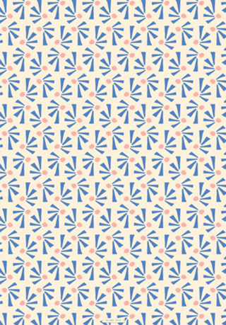 Geométrico triângulos e pontos- branco e azul