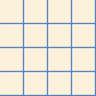 Grid quadrado minimalista - azul e branco