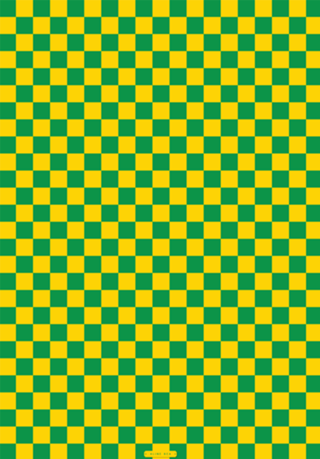 Checkboard quadrado Brasil - verde e amarelo