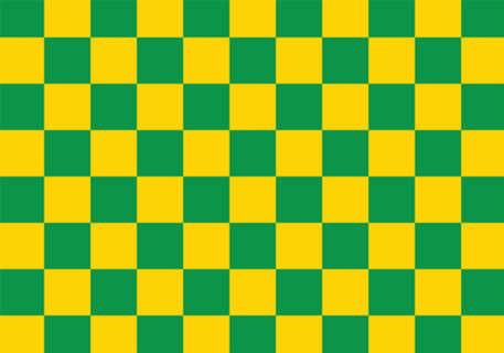 Checkboard quadrado Brasil - verde e amarelo