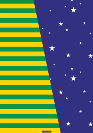 Estrelas da bandeira Brasil - azul & branco