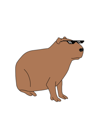 Capivara com óculos