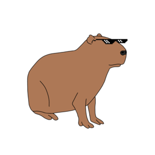 Capivara com óculos