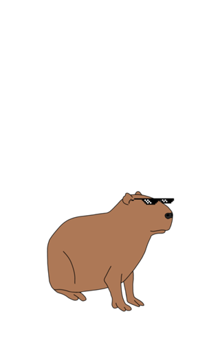 Capivara com óculos