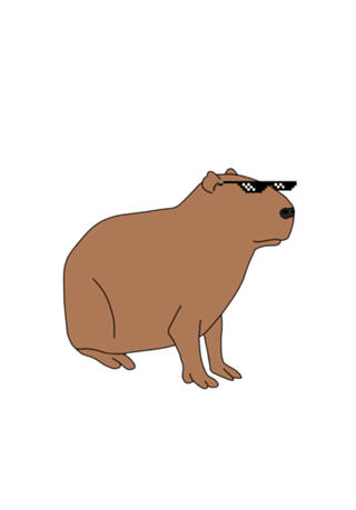 Capivara com óculos
