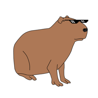Capivara com óculos