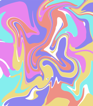 Tie dye cor pastel