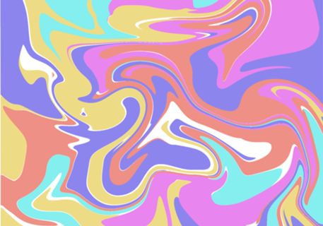 Tie dye cor pastel