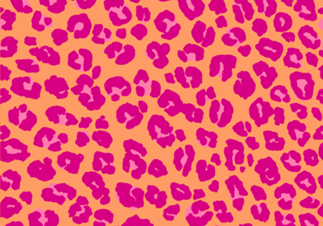 Oncinha rosa e laranja