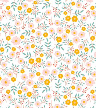 Flores silvestres em cores pastel
