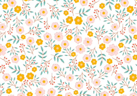 Flores silvestres em cores pastel
