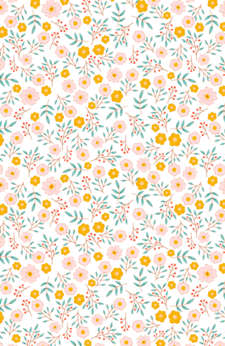 Flores silvestres em cores pastel