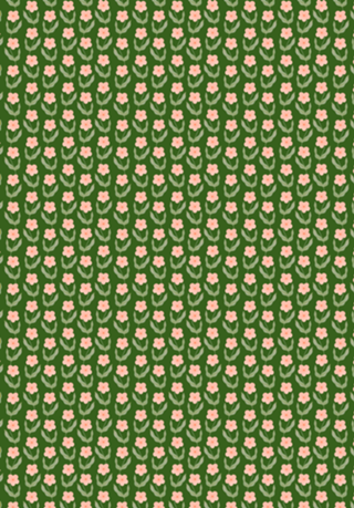 Flores verdes retro