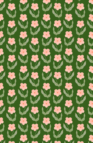 Flores verdes retro