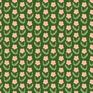 Flores verdes retro