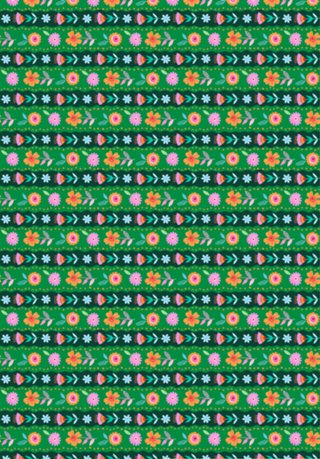 Listras boêmias verde