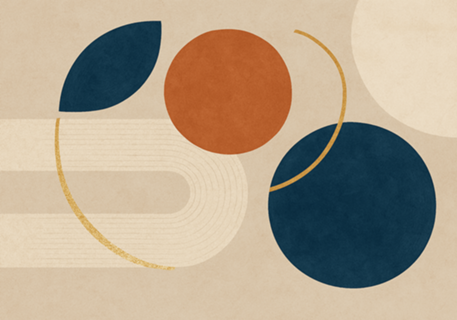 Arte Abstrata Minimalista Moderna com Geometria