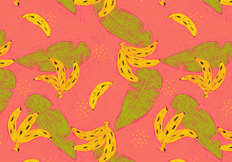 Bananas em Lapis de Cor