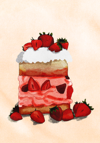 Bolo de morango
