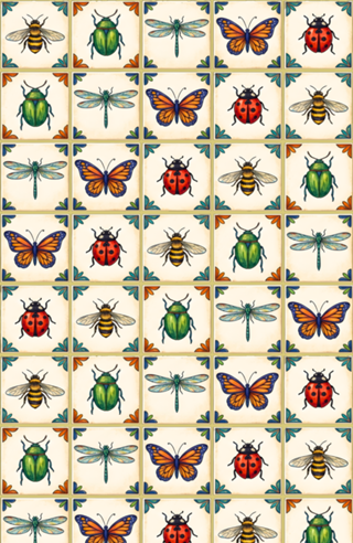 Azulejos de Insetos AZUL