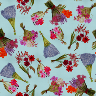 RAMALHETE DE FLORES AZUL