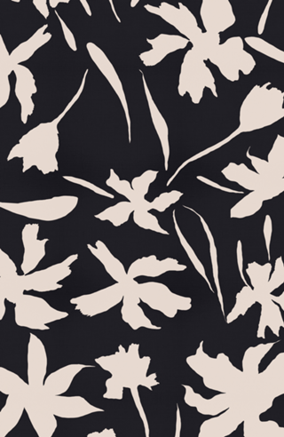 FLOWERS WHITE BLACK