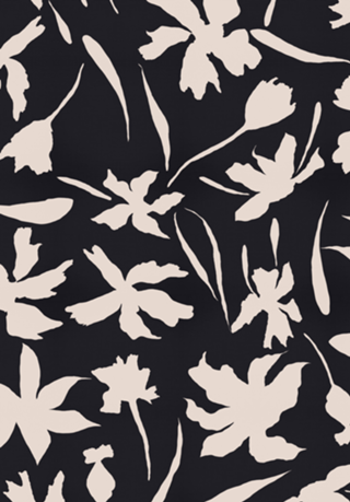 FLOWERS WHITE BLACK