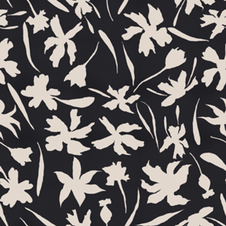 FLOWERS WHITE BLACK