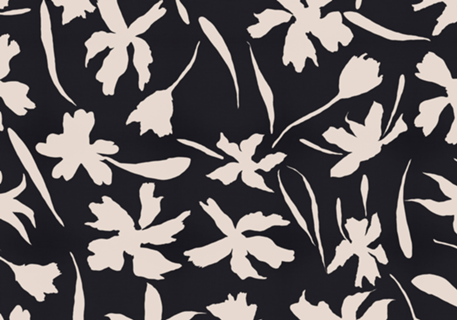 FLOWERS WHITE BLACK