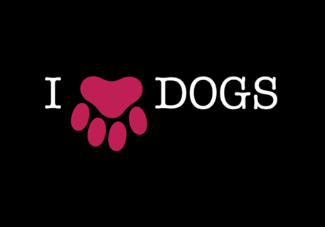 I LOVE DOGS - BLACK
