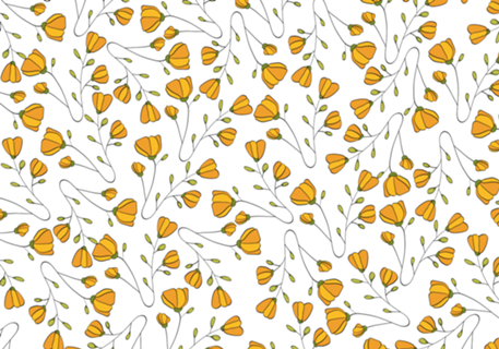Padrão de flores amarelas