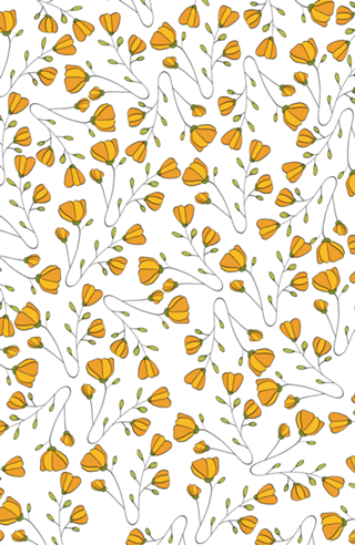 Padrão de flores amarelas