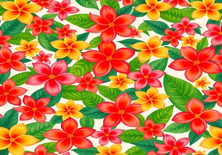 Flores tropicais vibrantes