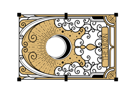 The Moon Golden Tarot