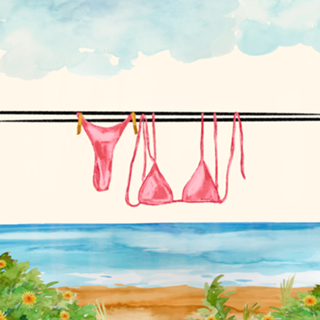 Saída de biquíni de verão
