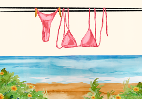 Saída de biquíni de verão