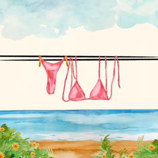 Saída de biquíni de verão