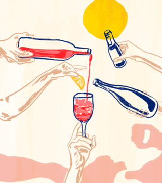 Festa ao pôr do sol
