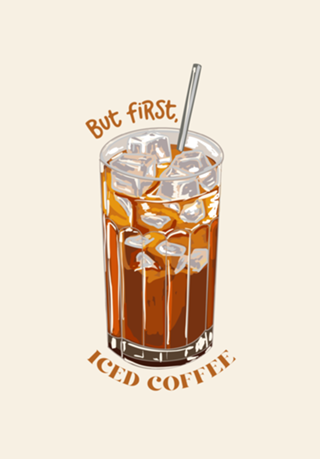But first, iced coffee