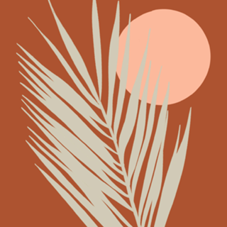 Folhas de Palmeira Terracota