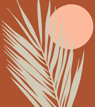 Folhas de Palmeira Terracota