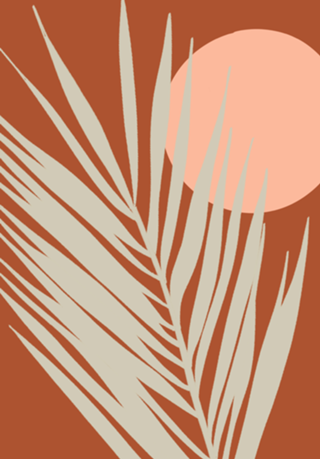 Folhas de Palmeira Terracota