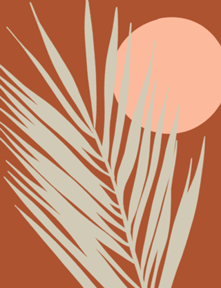Folhas de Palmeira Terracota