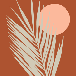 Folhas de Palmeira Terracota
